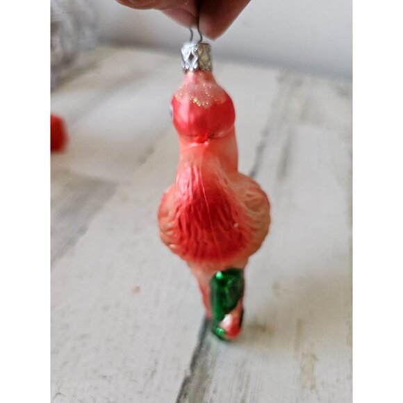 Inge glas glass flamingo bird ornament Germany Xmas‎ tree zoo - Picture 2 of 8